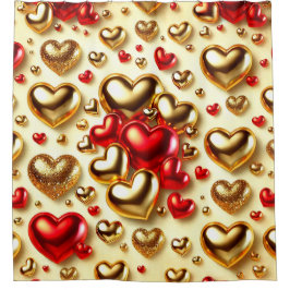 Cortina De Ducha Diseño de corazón