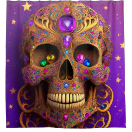 Cortina De Ducha Diseño de cráneo