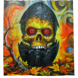 Cortina De Ducha Diseño de cráneo