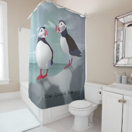 Cortina De Ducha Diseño de dos Puffins