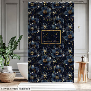Cortina De Ducha Diseño de ducha personalizado con flores elegante