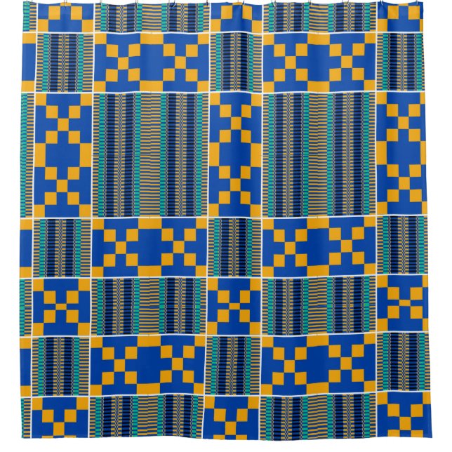 Cortina De Ducha Diseño de Guay Kente (Anverso)