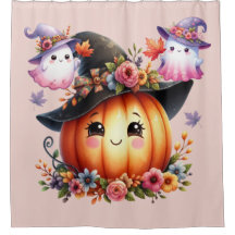 Diseño de Halloween de fantasmas y calabaza