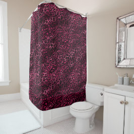 Cortina De Ducha Diseño de la serie Burgundy y Gold Leopard 9
