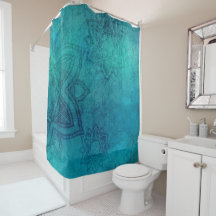 Diseño de Mandala azul turquesa con problemas