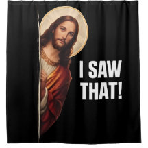 Diseño de meme cristiano divertido de Jesús "Lo vi