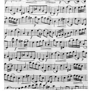 Cortina De Ducha Diseño de notas de música