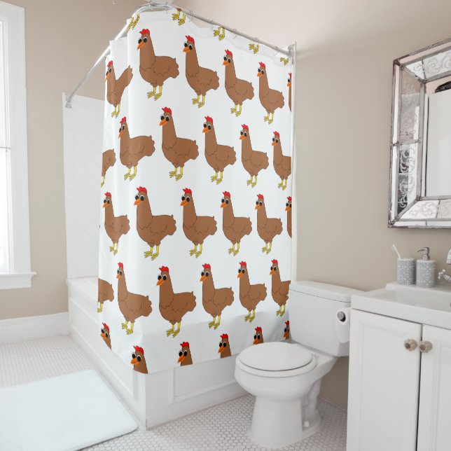 Cortina De Ducha Diseño de pollo (In situ)