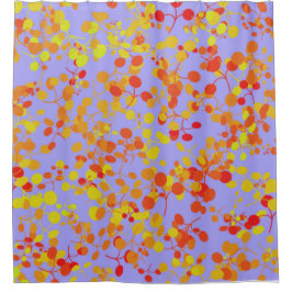 Cortina De Ducha Diseño de Semillas de Honestidad de Amarillo Rojo