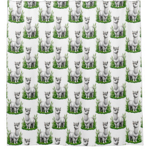 Cortina De Ducha Diseño del patrón de camello llama Alpaca