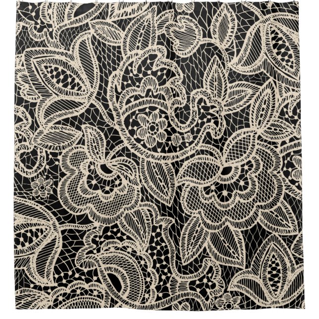 Cortina De Ducha Diseño elegante de patrones sin foco (Anverso)