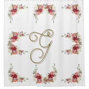 Cortina De Ducha Diseño elegante de Rosas monográficos