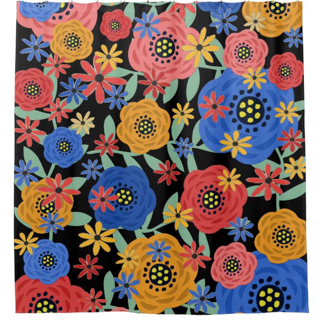 Cortina De Ducha Diseño floral 3618 (Anverso)