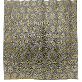 Cortina De Ducha Diseño Gold y Silver de lujo