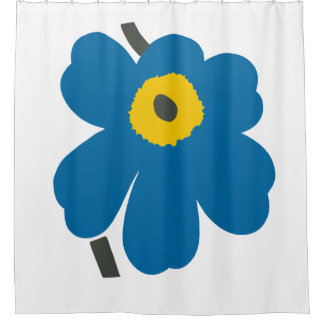 Cortina De Ducha Diseño Marimekko Azul