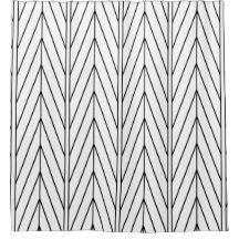 Diseño minimalista de chevron blanco y negro