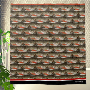 Cortina De Ducha Diseño moderno de trucha de monograma para peces R