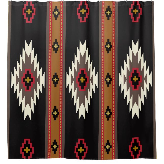 Cortina De Ducha Diseño Navajo 7 Bandana (Anverso)