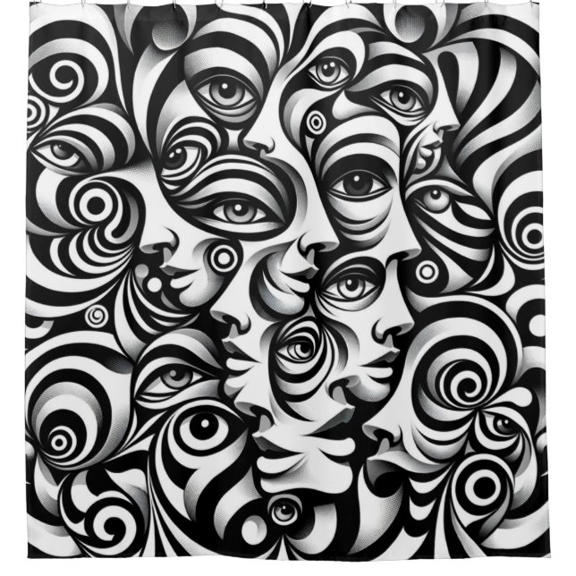 Cortina De Ducha Diseño ocular (Anverso)