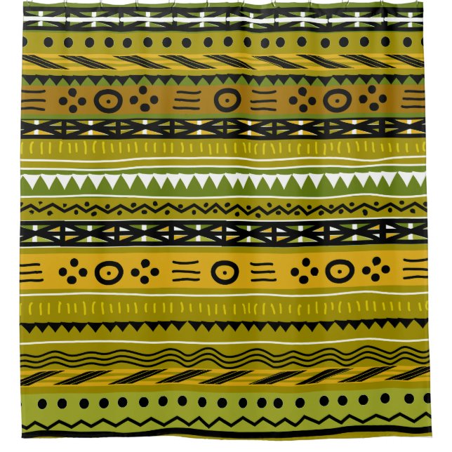 Cortina De Ducha Diseño tribal de Shango (Anverso)