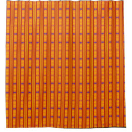 Cortina De Ducha Diseño tribal naranja