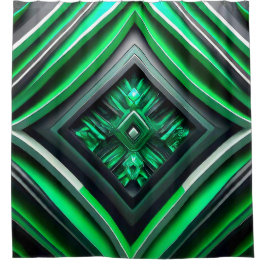 Cortina De Ducha Diseño verde