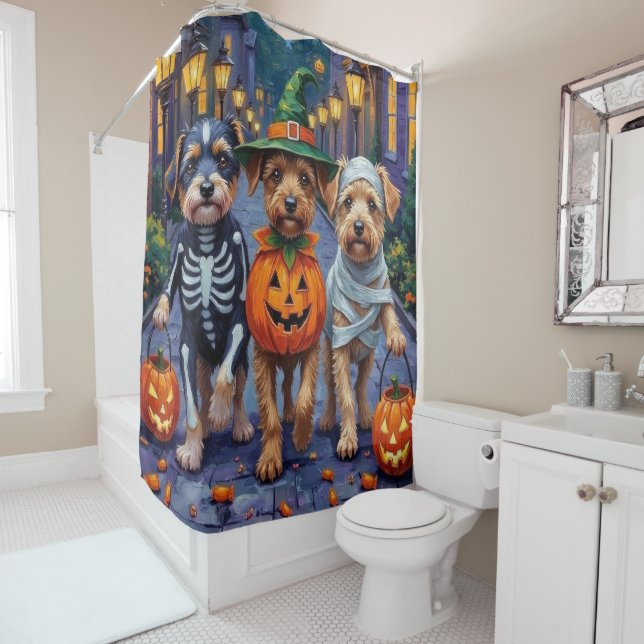 Cortina De Ducha Disfraces de Halloween para perros Lowchen haciend (In situ)