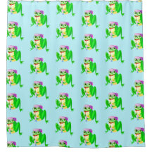 Cortina de ducha divertida con rana Fiesta Elegir
