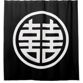 Cortina De Ducha Doble Felicidad|Negro|Cortina de Ducha