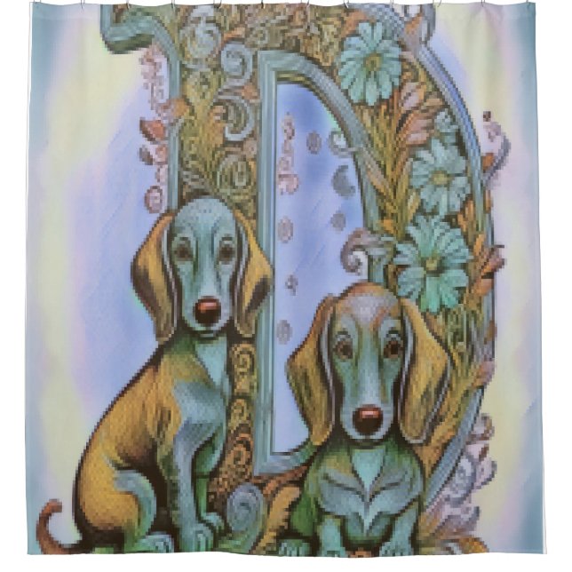 Cortina De Ducha Dog D Alfabet  (Anverso)