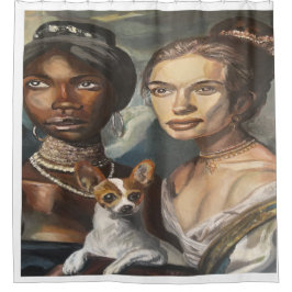 Cortina De Ducha Doggy y las damas