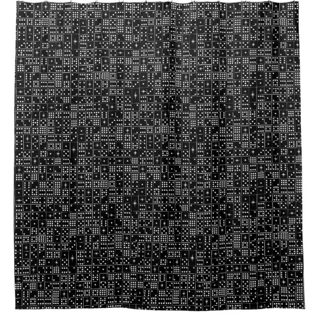 Cortina De Ducha Dominoes de Retro Starburst (Anverso)