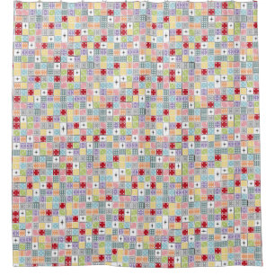 Cortina De Ducha Dominoes de Retro Starburst