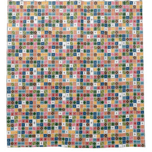 Cortina De Ducha Dominoes de Retro Starburst