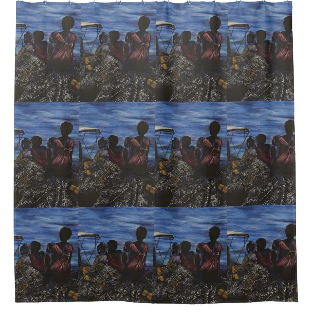 Cortina De Ducha ¿Dónde está papá? Isla Harbour (Anverso)