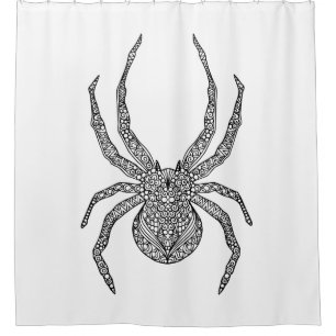 Cortina De Ducha Doodle de la araña
