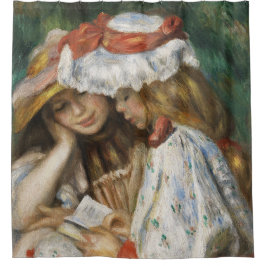 Cortina De Ducha Dos Chicas Reading (c. 1890-1891) por Pierre-Augus