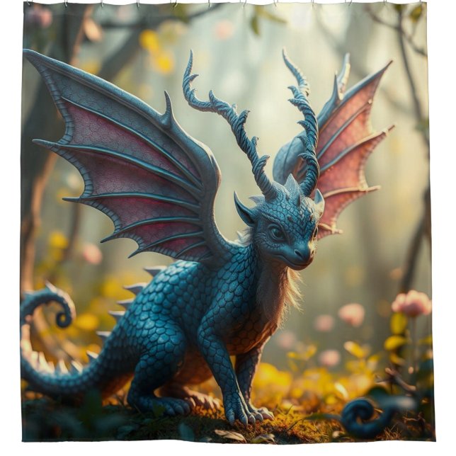 Cortina De Ducha 🔥 Drachenwelt – Das Reich der Lüfte und Flammen (Anverso)