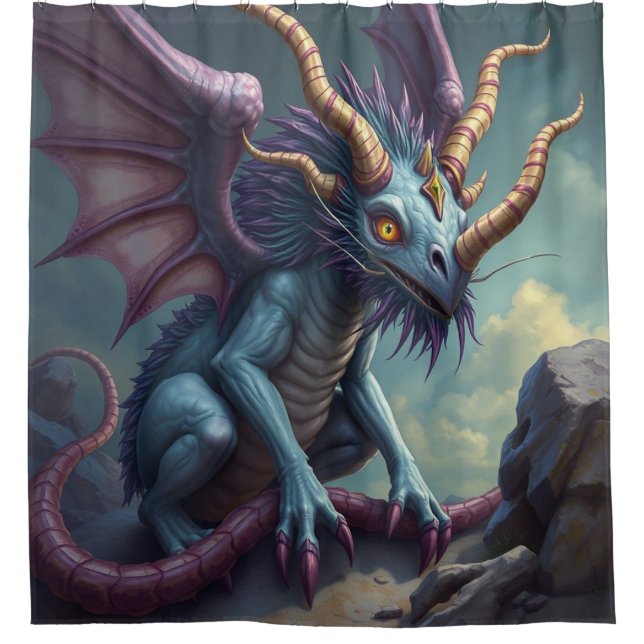 Cortina De Ducha 🔥 Drachenwelt – Das Reich der Lüfte und Flammen (Anverso)