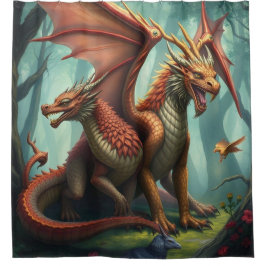 Cortina De Ducha 🔥 Drachenwelt – Das Reich der Lüfte und Flammen