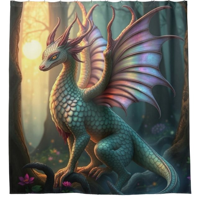 Cortina De Ducha 🔥 Drachenwelt – Das Reich der Lüfte und Flammen (Anverso)