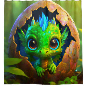 Cortina De Ducha Dragón de bebé