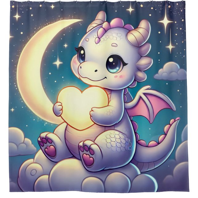 Cortina De Ducha Dragon Moon Heart (Anverso)