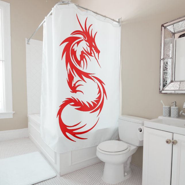 Cortina De Ducha Dragón Rojo (In situ)