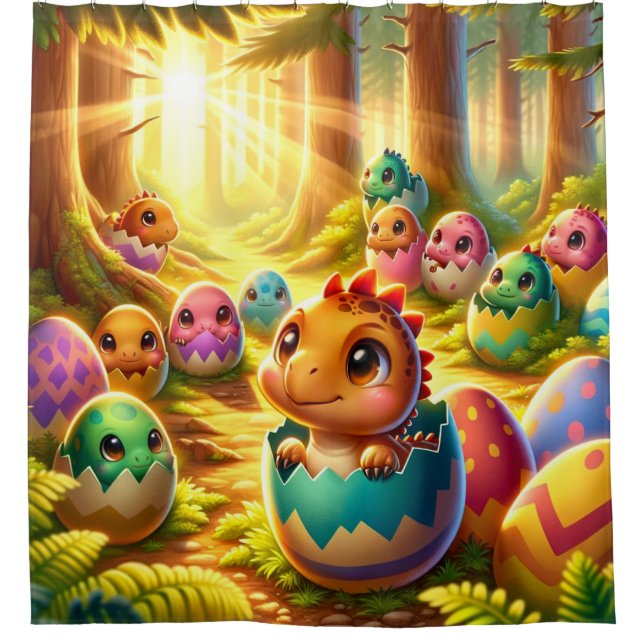 Cortina De Ducha Dragones para bebés (Anverso)