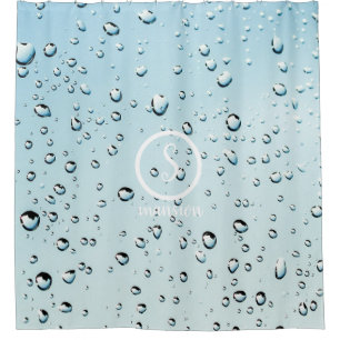 Cortina De Ducha Drogas de agua con logotipo y texto de Personaliza