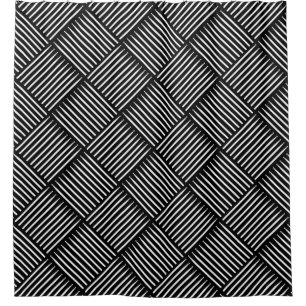 Cortina De Ducha Drum Crosshatch Black