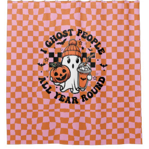Cortina De Ducha Dulces de Halloween Fantasma Divertido Lindo