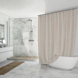 Cortina De Ducha Dusty Rosa Moderno Stripe Minimalista Boho