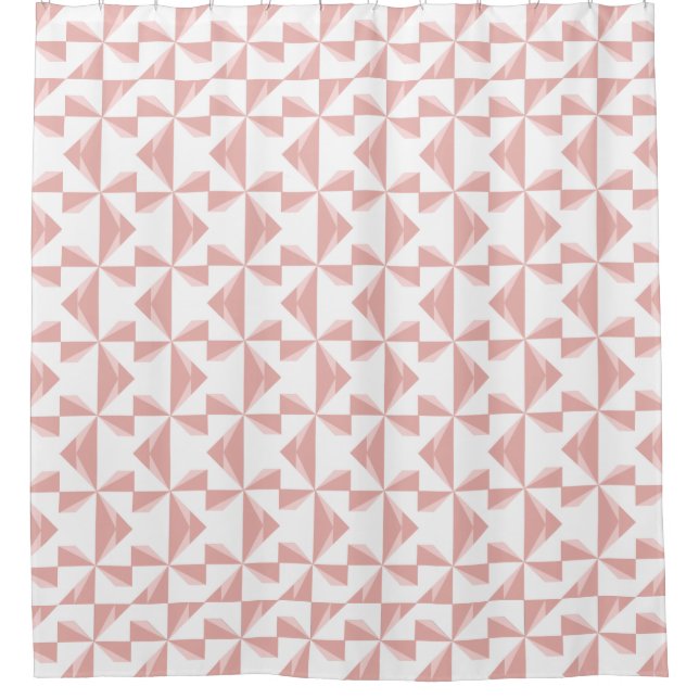 Cortina De Ducha Dusty Rosa PinWheel (Anverso)